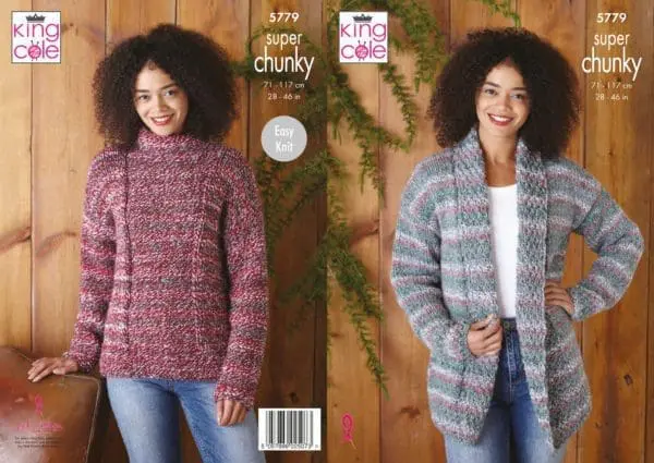 king cole 5579 adult super chunky knitting pattern