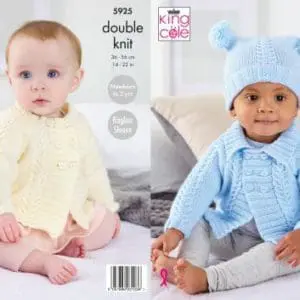 King Cole 5925 Knitting Pattern DK Coat Hat