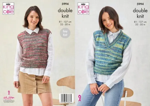 king cole 5994 adult dk top knitting pattern