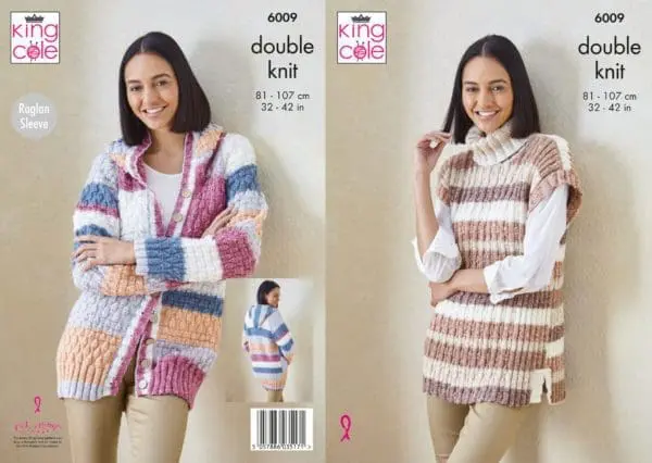 king cole 6009 adult dk knitting pattern