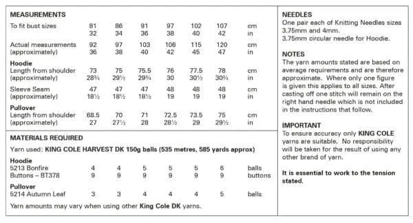 king cole 6009 adult dk knitting pattern