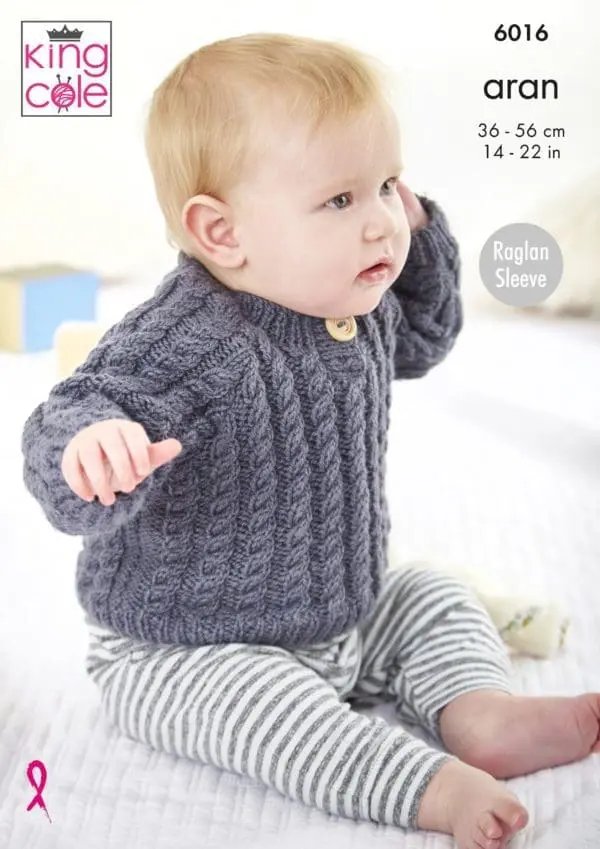 king cole 6016 baby aran knitting pattern