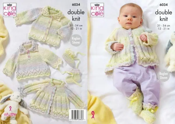 king cole 6034 baby dk knitting pattern