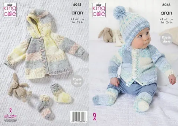 king cole 6048 baby aran knitting pattern