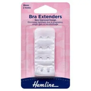 hemline white 28mm bra extender