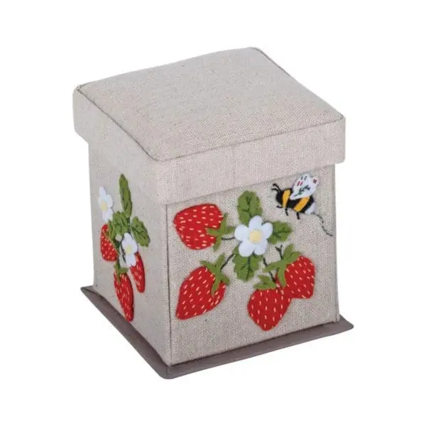 strawberry applique sewing kit box