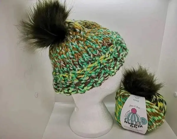 James c brett noggin super chunky hat kit forest