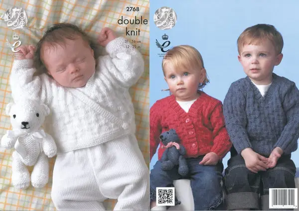 King Cole 2768 DK Cardigan Teddy Knitting Pattern