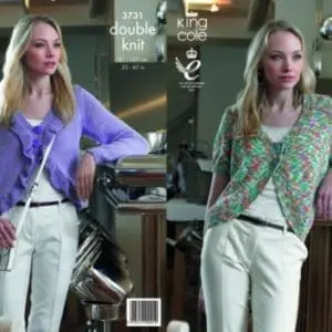 King Cole 3731 Adult DK Boleros Knitting Pattern