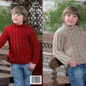 King Cole 3824 Child Super Chunky Knitting Pattern