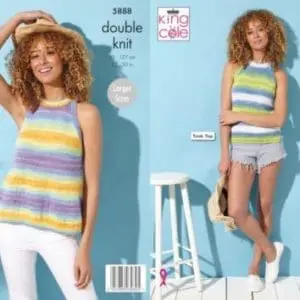 King Cole 5888 DK Top Knitting Pattern