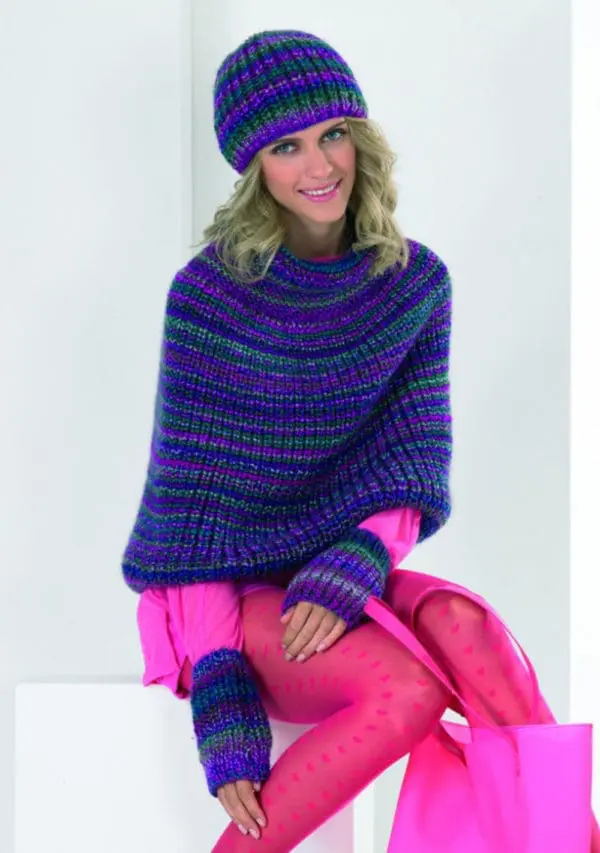 Stylecraft 8681 Chunky Shoulder Wrap Hat Knitting Pattern