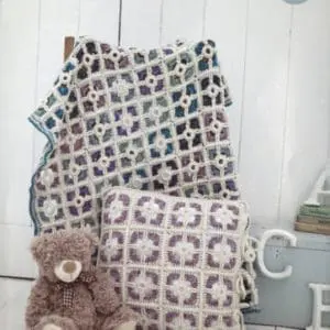 Stylecraft 9300 DK Blanket Cushion Crochet Pattern