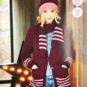 Stylecraft 9549 Adult DK Cardigan Hat Scarf Knitting Pattern