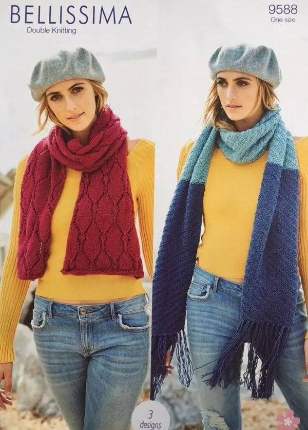 Stylecraft 9588 DK Scarf Shawls Knitting Pattern