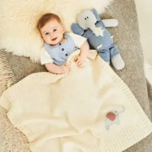 Stylecraft 9854 Baby DK Blanket Elephant Toy Knitting Pattern