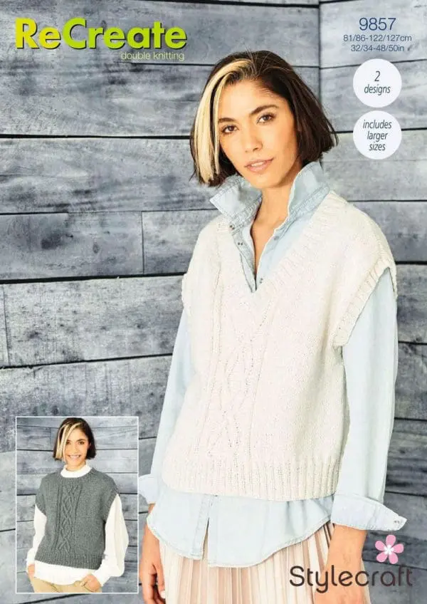 Stylecraft 9857 DK Tank Top Knitting Pattern