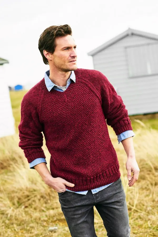 Stylecraft 9877 Aran Mens Sweaters Knitting Pattern