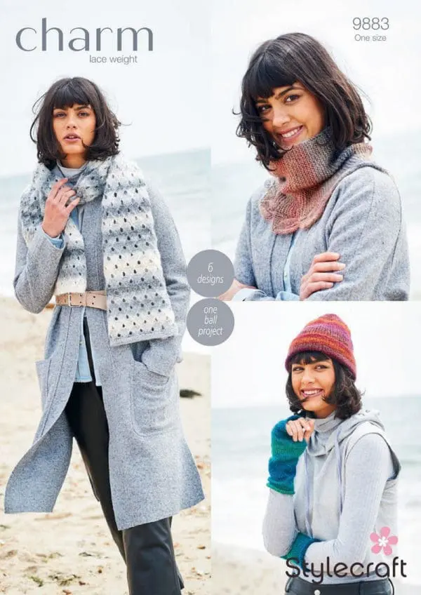 Stylecraft 9883 4ply Accessories Knitting Pattern