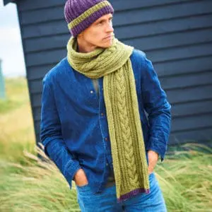 Stylecraft 9952 Mens Chunky Hat Scarf Knitting Pattern