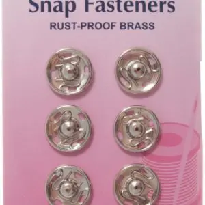 Hemline Silver Snap Fastener 13mm Set of Six