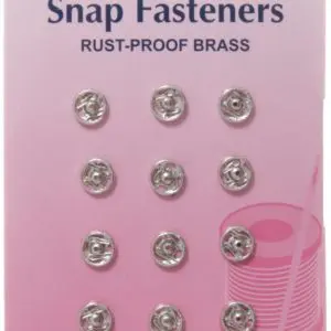 Hemline Silver Snap Fasteners 6mm Pack of 12