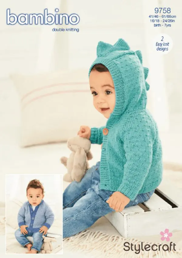 Stylecraft 9758 Baby DK Jacket Knitting Pattern