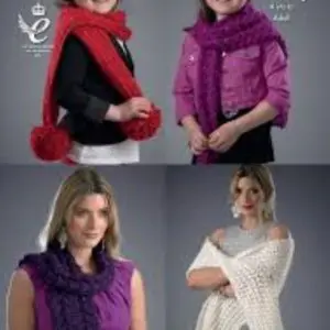 King Cole 3614 Adult Child Chunky Scarf Knitting Pattern