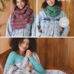 King Cole 5781 Adult Super Chunky Throw Knitting Pattern