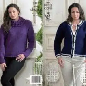 King Cole 3817 Super Chunky Cardigan Knitting Pattern