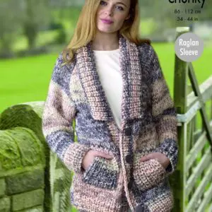 King Cole 4753 Adult Super Chunky Sweater Knitting Pattern