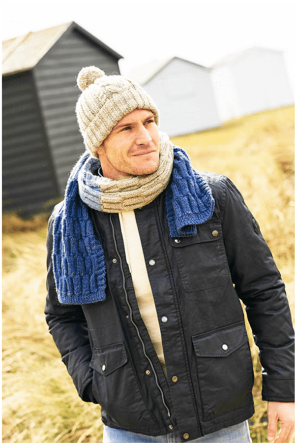 Stylecraft 9878 Mens Aran Hat Scarf Knitting Pattern