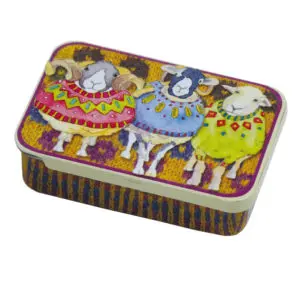 Emma Ball Sheep In Sweaters Rectangular Storage Pocket Tin