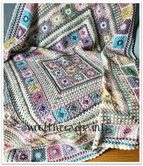 Wool Thread Paint Vintage Florals Balnket Yarn Pack