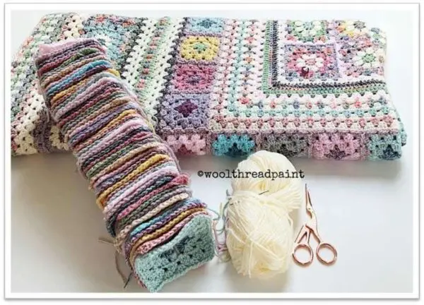 Wool Thread Paint Vintage Florals Balnket Yarn Pack