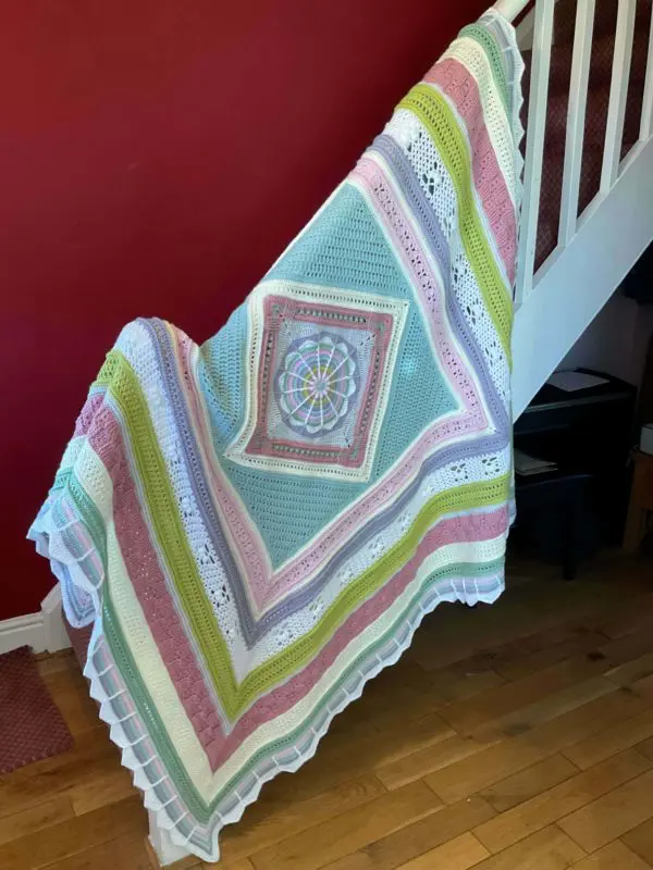 AmyJ Designs Diamond Duchess Blanket Pastels Wool Yarn Pack