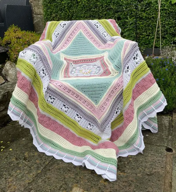 AmyJ Designs Diamond Duchess Blanket Pastels Wool Yarn Pack