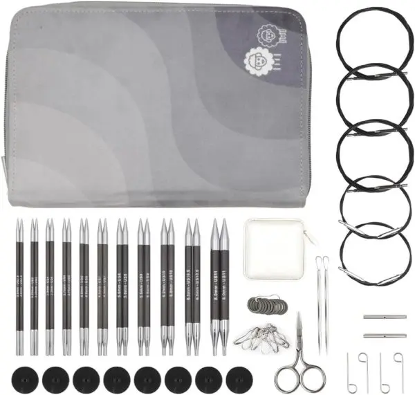 KnitPro Karbonz Regal Deluxe Circular Interchangeable Needle Set