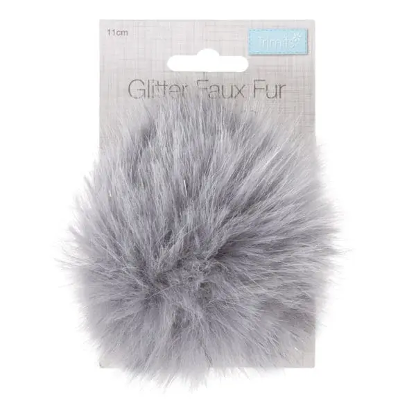 Trimits Detachable Faux Fur Pompom Large 11cm