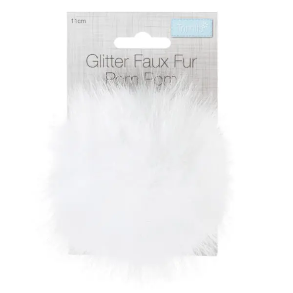 Trimits Detachable Faux Fur Pompom Large 11cm