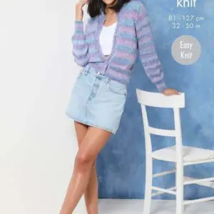 King Cole 6355 Adult DK Cardigan Waistcoat Knitting Pattern