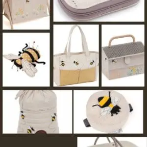 🐝 HobbyGift Bee & Beehive Sewing & Knitting Storage – Matching Boxes & Bags Organize your crafting supplies in style with these charming bee and beehive-themed storage solutions by HobbyGift. From wicker sewing boxes to fabric craft bags, each item features adorable appliqué bee designs and practical layouts. Ideal for sewing, knitting, crochet, and general craft storage.