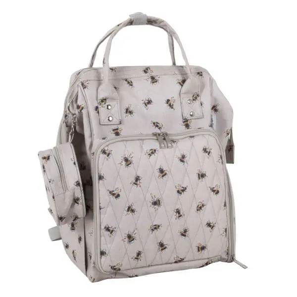Craft Knitting Crochet Yarn Storage Backpack Bee Design