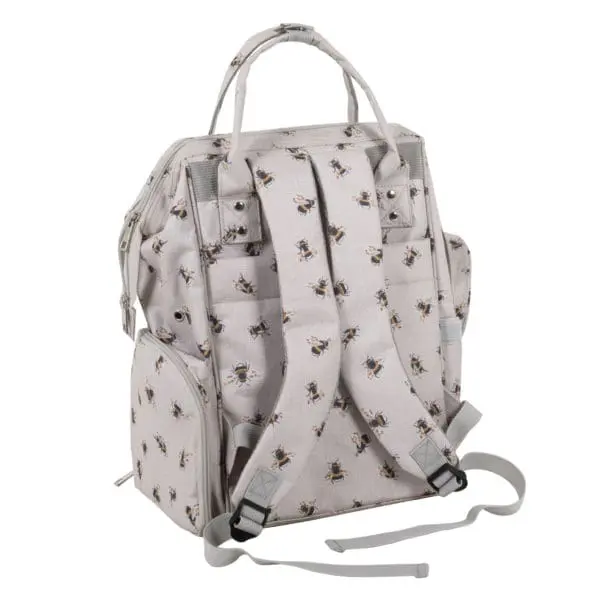 Craft Knitting Crochet Yarn Storage Backpack Bee Design