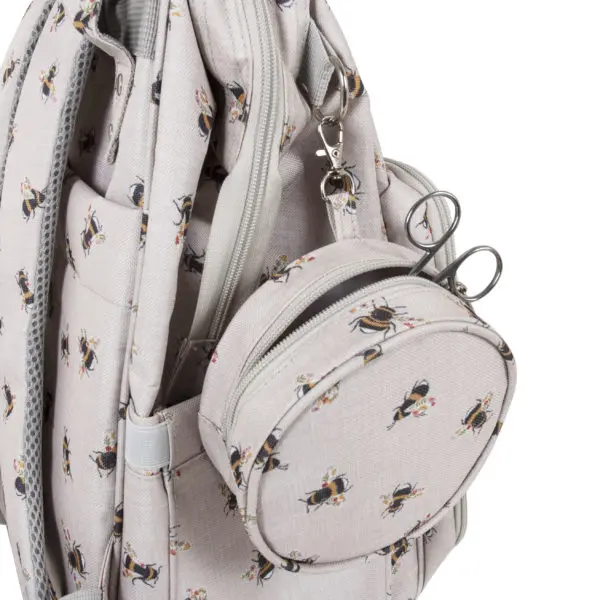 Craft Knitting Crochet Yarn Storage Backpack Bee Design