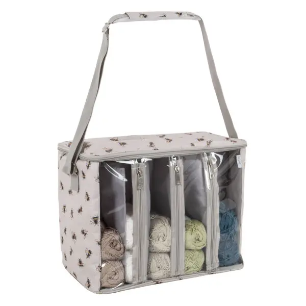 Hobby Gift Knitting Bag with Yarn Storage Bee Design