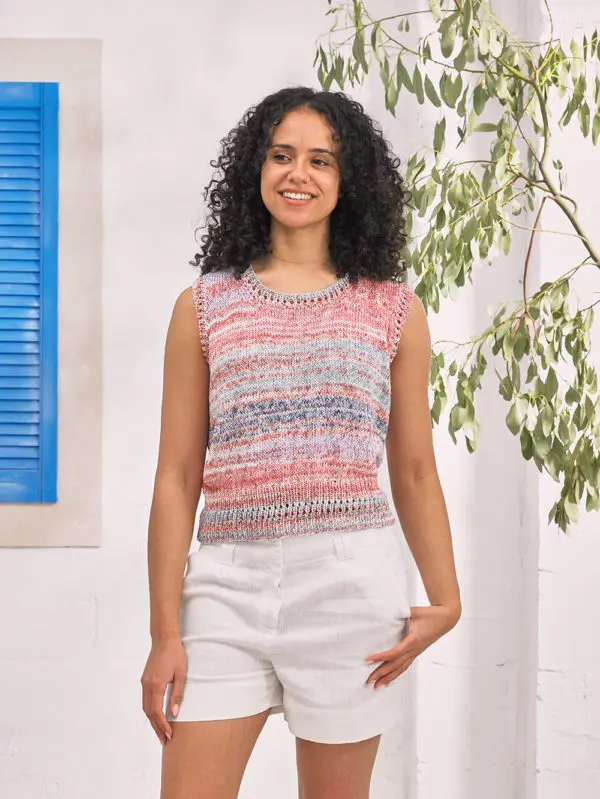 james c brett jb967 adult dk knitting pattern for a round neck tank top