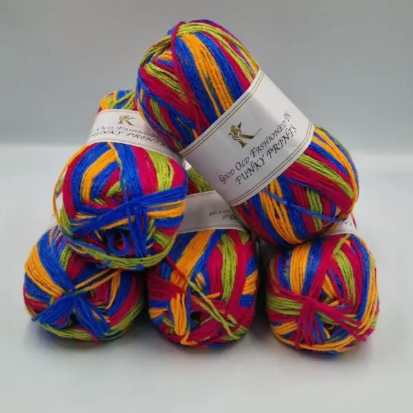 Knitco Good Old Fashioned Funky Prints DK Yarn 5x100g 016