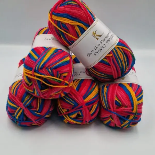 Knitco Good Old Fashioned Funky Prints DK Yarn 5x100g 017