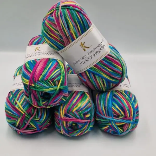 Knitco Good Old Fashioned Funky Prints DK Yarn 5x100g 018